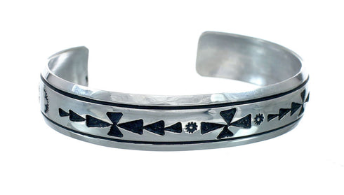 Genuine Sterling Silver Navajo Tommy And Rose Singer Cuff Bracelet NN20241